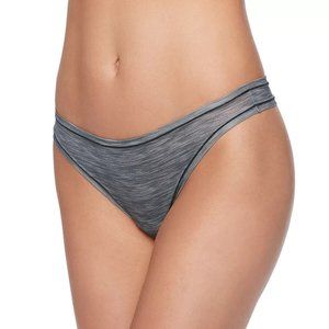 MAIDENFORM Sport  Breathable Thong L 7  Charcoal Heather Print